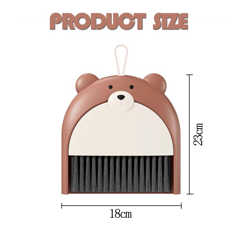 Mini Handheld Brush and Dustpan Set with Comfortable Grip for