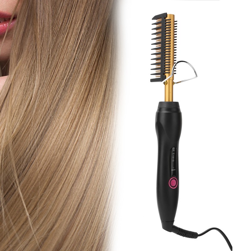 Electric Straightening Comb Fast Heating Wet Dry Hairdressing Comb 110‑