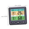 Kisangel 1pc Wall Mounted Hygrometer Clock Thermohygrometer Clock Digital Clock