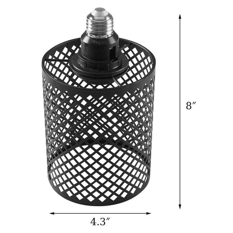 WOERFU E26 to E26 Edison Light Fixture Vintage Black Metal
