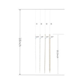 18 Inches Long Wool Tube Brush for Cleaning Glass Graduated Dropper Pipettes, Endoscope, Straw, Tea and Coffee Spouts,Vases, and Glasses Tip (4PCS)