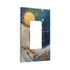 Azjincos Decorative Art Light Switch Covers Abstract Sun And Ocean