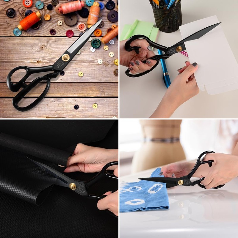 Left-Handed Fabric Scissors, 10 Inch Sewing Dressmaking Tailor's Shears adults