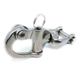 Five Oceans FO448 Jaw Swivel Eye Snap Shackle, Stainless Steel 5 inches