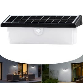 EMANER Motion Solar Flood Light Large 2500LM Bright, 3 Lighting Modes Security Wall Light Cordless, Outdoor Motion Light Dusk to Dawn for Porch Patio Garden Yard Deck (1-Pack)