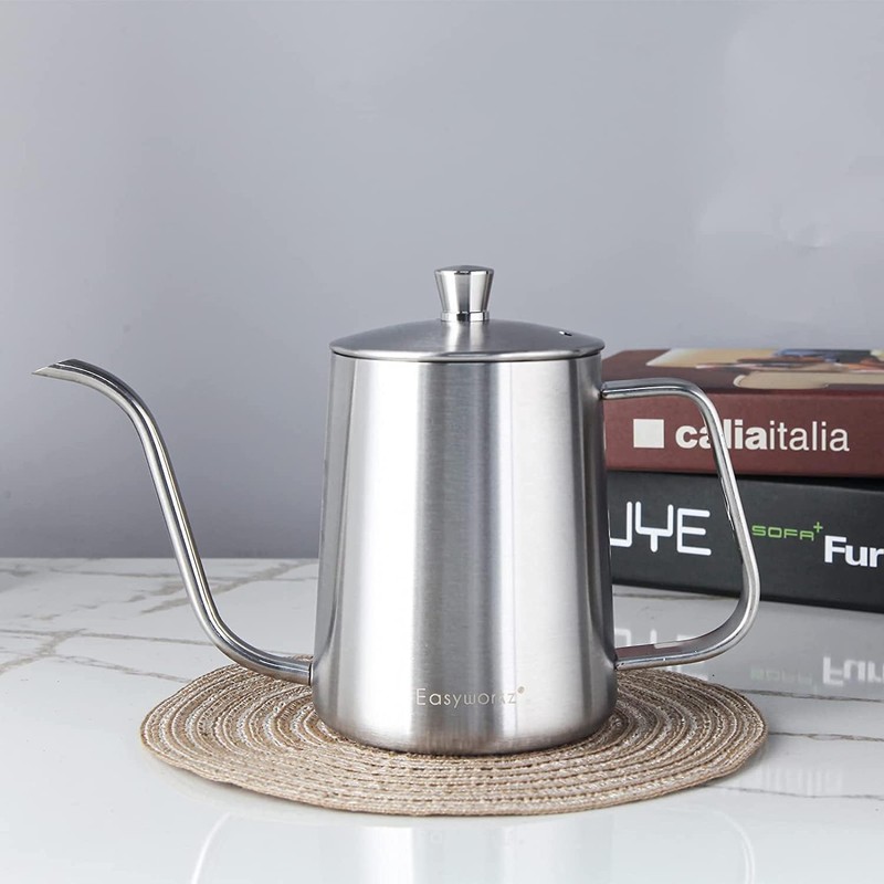 Easyworkz Gage Pour Over Hervidor de acero inoxidable cuello de