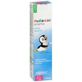 Fleets Pedia-Lax Enema For Children Saline Laxative Latex Free 2.25 fl oz