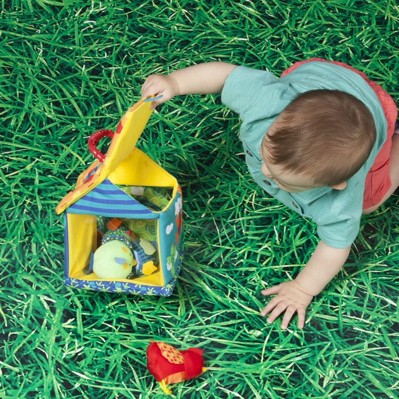 Manhattan Toy Put and Peek Birdhouse Soft Activity Toy 7.5