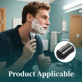 Shaver Replacement Head Compatible with Braun Series 3 Shaver, Including Models 3010s 3040s 310s 300s,21B Foil Shaving Head Skin-Friendly Design for a Comfortable Shaving Experience Boxed