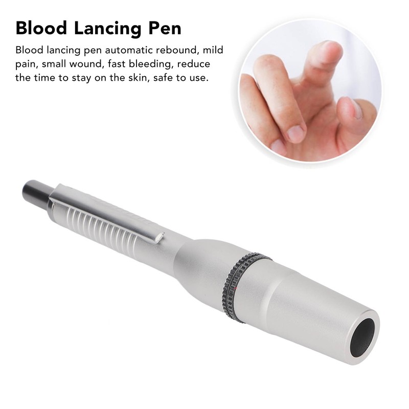 Blood Collection Pen Professional Adjustable Depth 3 Needle Blood Lancing