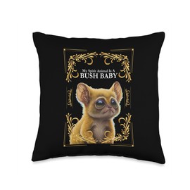 Bush Baby Bush Babies Animal Design My Spirit Animal is A Bush Babay Throw Pillow, 16x16, Multicolor