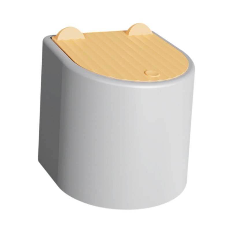 MagiDeal Cat Litter Trash Mini Trash Can with Lid Press