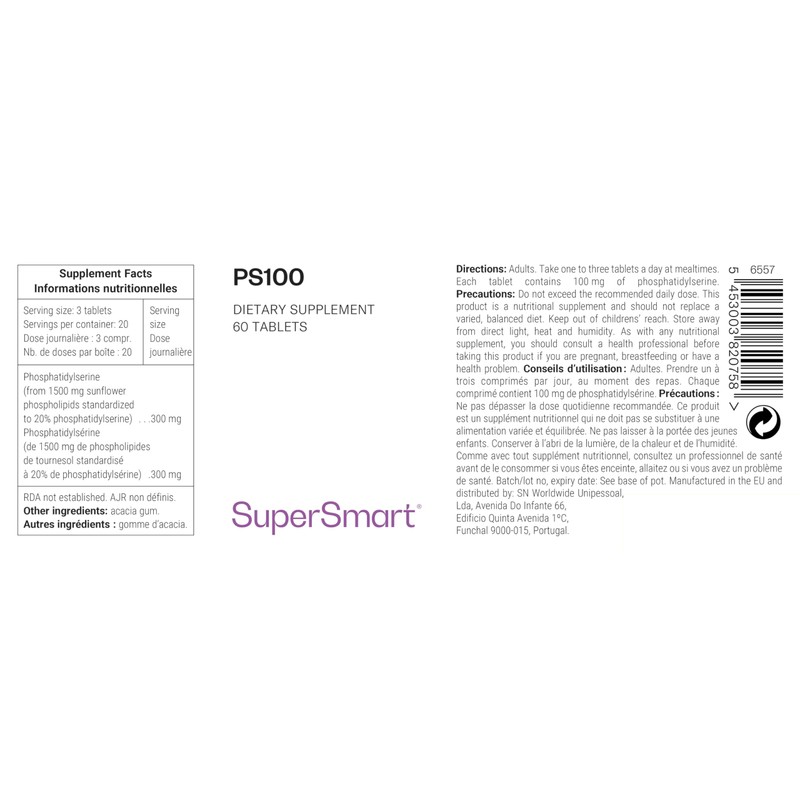PS 100 - Helps improve learning, memory and concentration -