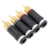 Preffair R1764 RCA Audio Plug 24K Gold Plated Signal Cable