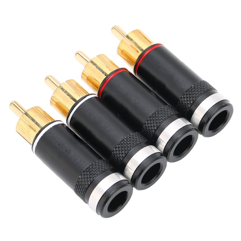 Preffair R1764 RCA Audio Plug 24K Gold Plated Signal Cable