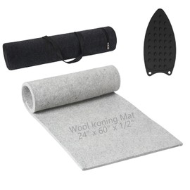 Wool Pressing Mat for Quilting, 24" X 60" Portable Wool Ironing Mat 100% Felted Wool Iron Board for Quilters, Great for Quilting & Sewing Projects