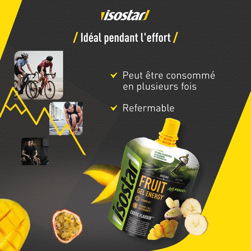 Isostar Actifood Exotic - Energie-Gel-Quelle für Kohlenhydrate und Vitamine –