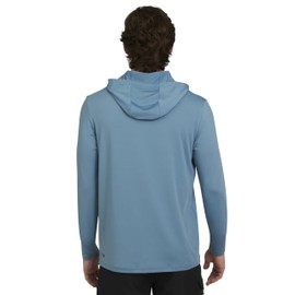 Quiksilver Men's Standard Swimwear Regular Fit UPF 50 Sun Tee Hooded Rash Guard Shirt, Blue Shadow