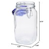 Bormioli Rocco Fido Square Jaw with Blue Lid, 50-3/4-Ounce