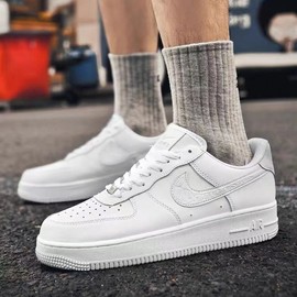 [Overseas] Men's Air Force One Air Force Shoes AF Sports Casual Women's Shoes Pojeon Classic Sobaek Air Force Pure white: 39 2ea