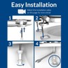 Bemis Alesio Slow Close Toilet Seat, Sleek Chrome Hinges and