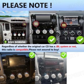 CFRIATO Apple Carplay For Toyota Tundra 2007-2013 Sequoia 2008-2019 Car Stereo Radio JBL