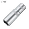 sourcing map 2pcs 1/2" Drive by 18mm 12-Point Deep Socket