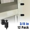 12 Pack 3/8 in Nylon Window Screen Clip with Screws
