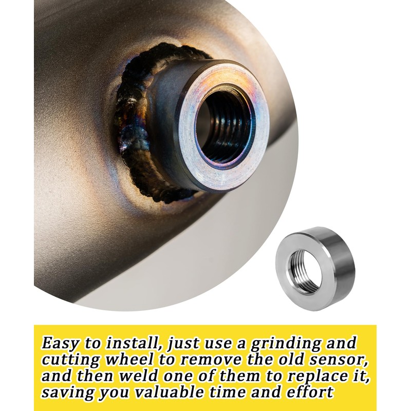 2Pcs M22 x 1.5 Soot Sensor Repair Fitting(Stainless Material) Compatible