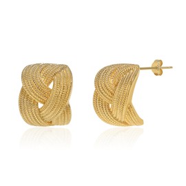 Gold Hoop Dangle Earrings For Women Girls Chunky Gold Earrings Unique Silver Statement Earrings, Gold