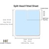 HOME-FURNISH Top Split King Fitted Sheet for Adjustable beds, 1