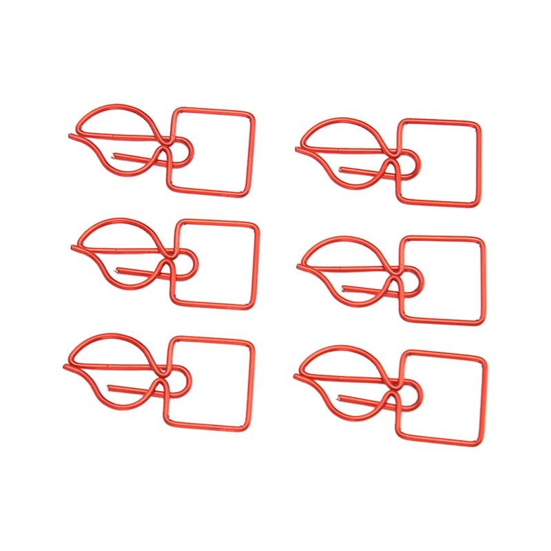 100pcs Paper Clips Prevent Slip Cute Candle Shaped Decorative Metal