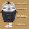 Elite Gourmet ERC006SS 6-Cup Electric Rice Cooker with 304 Surgical