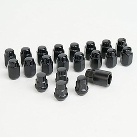 SR1 Performance Lug Nuts and Wheel Locks Set 12mm x 1.50 Thread Size : (Black)
