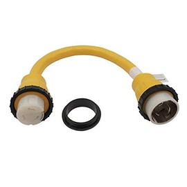 Parkworld 885958 Shore Power Adapter Cord Marine 50A SS1-50P Male Plug to SS2-50R Female Receptacle 1.5FT