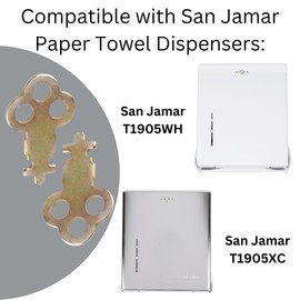 Dispenser Key Replacement Compatible with San Jamar Paper Towel Dispensers N13EZ (6 Pack)