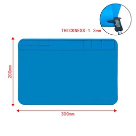 Compartmented Work Mat for Small Parts and Electronics Repair – Blue LF-509 Flexible Organizer Mat for Desk and Workbench Maintenance
