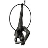 Haute Collage Antique Silver Female Gymnast Acrobat on a Ring