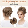 youngways Claw Clip Short Ponytail Messy Bun Hair Piece Bendable