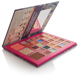 Bellapierre 90s Glam Face & Eye Book Palette | 25 Eyeshadow Shades with Blush, Bronzer, & Highlighter | Non-Toxic & Paraben Free | Vegan & Cruelty-Free