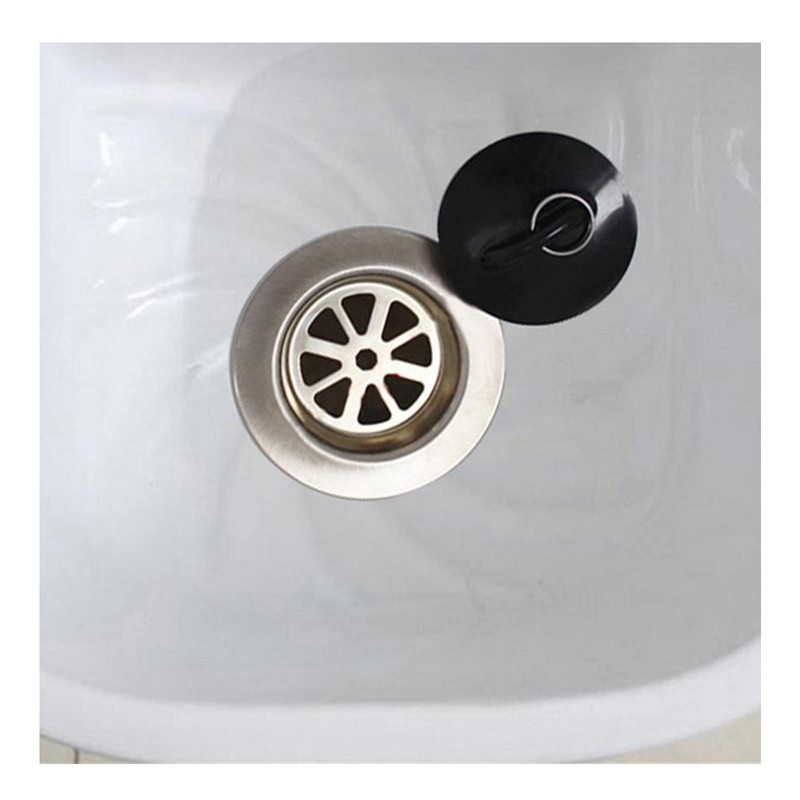 4 Pcs Sink Plug, Rubber Bath Plugs, Black Drain Stopper