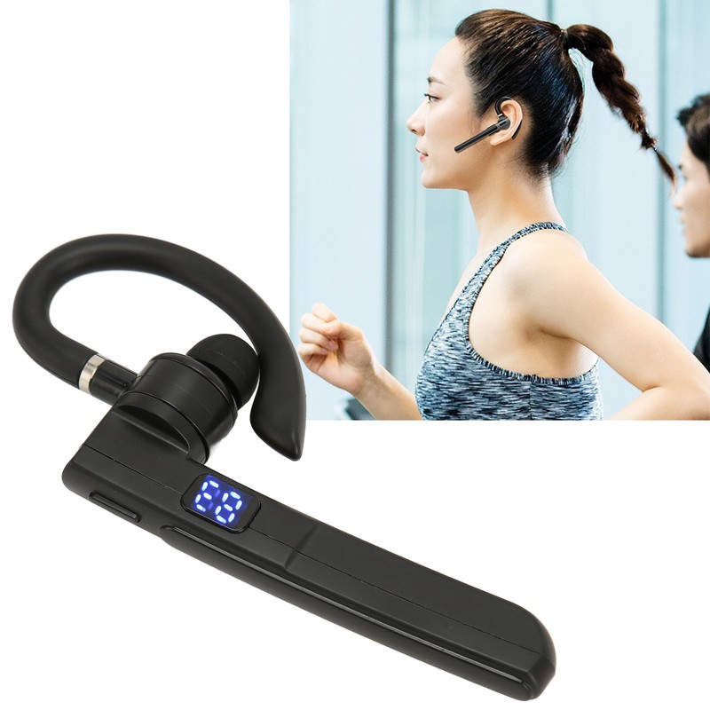 Bluetooth Earpiece Hands Free Single Ear Noise Reduction Digital Display