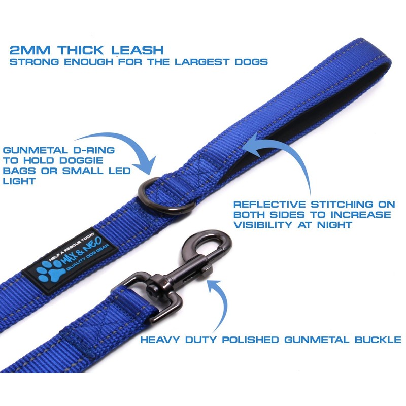 Max and Neo Reflective Nylon Dog Leash - We Donate