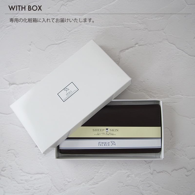 Arnold Palmer APT-3203 Long Wallet, Men's, Sheepskin, Sheepskin Leather, black