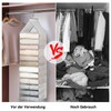 Yeelan 12 Compartments Hanging Shelf, Hanging Organiser, Foldable Wardrobe Organiser,