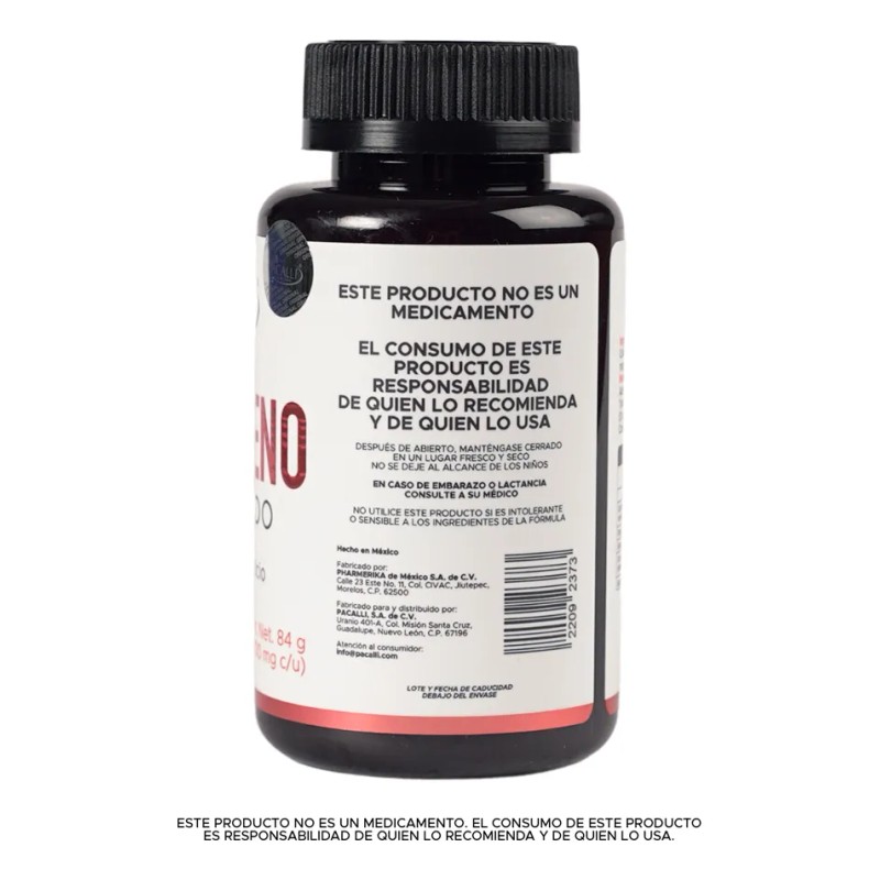Pacalli Colgeno Hidrolizado 120 Cpsulas 700 Mg Sin Sabor