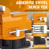 AROEDVISE Bench Vise 4.5-Inch Heavy Duty Vise 210° Swivel Base,