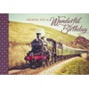 Faithfully Yours 54039 Locomotives Birthday Boxed Greeting Cards with Scripture