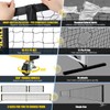 Pickleball Set Net with 4 Paddles, 6FT/11FT/22FT Portable 3-in-1 Pickle