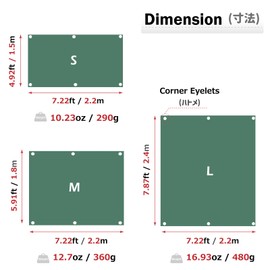 Azarxis Hammock Rain Fly Tent Tarp Ground Cloth Footprint Shelter Sunshade Beach Picnic Blanket Mat Large Portable Waterproof for Outdoor Camping Hiking Backpacking (Blue, M - 71 x 86.6 inches)